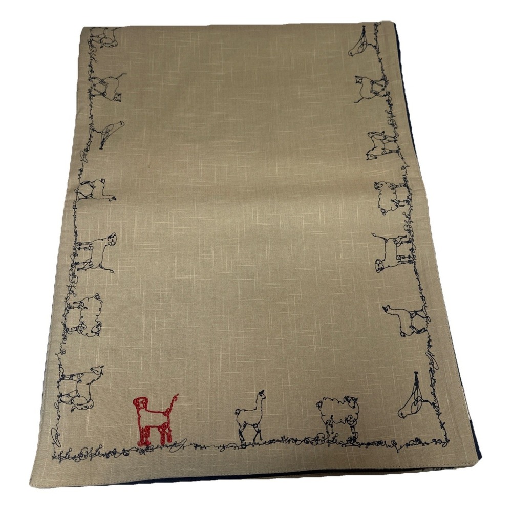 Ellen Degeneres Farm Animals Table Runner 16 X 88 Inches.